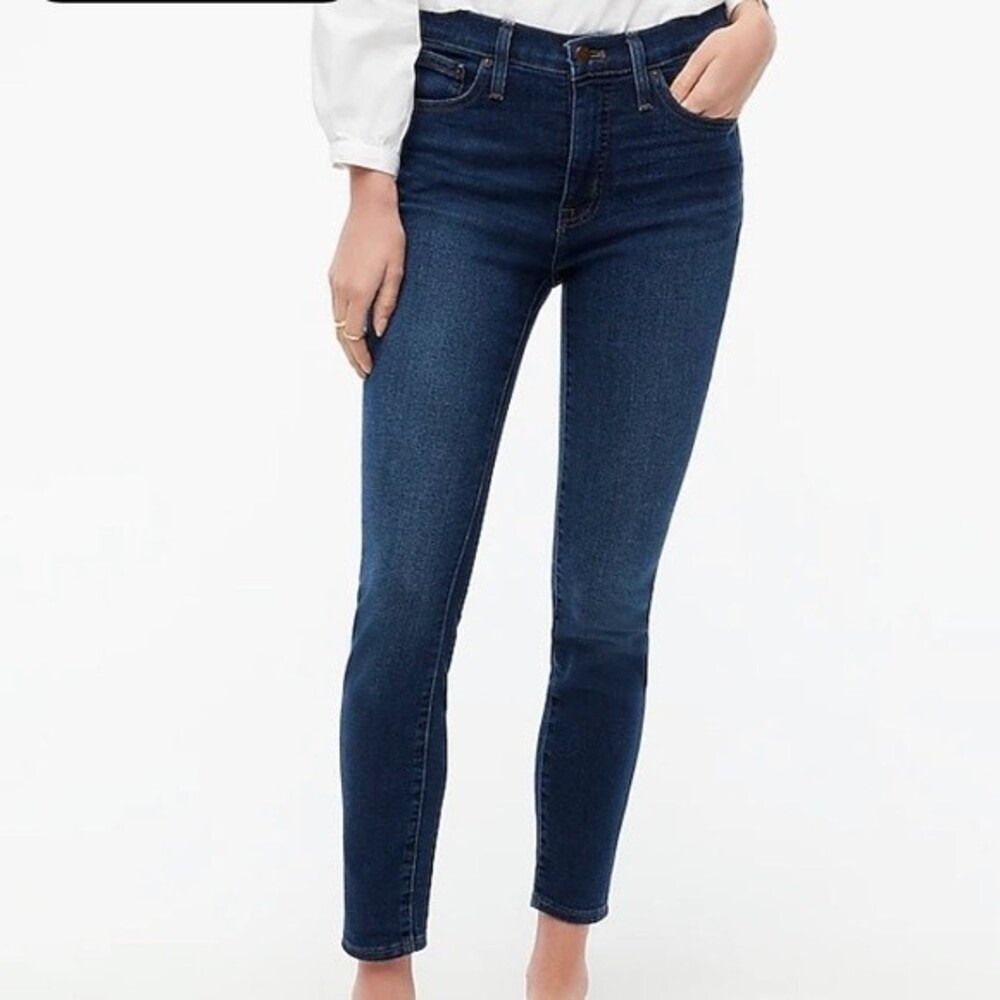 J Crew Blue Denim Mid Rise Skinny Jeans 29